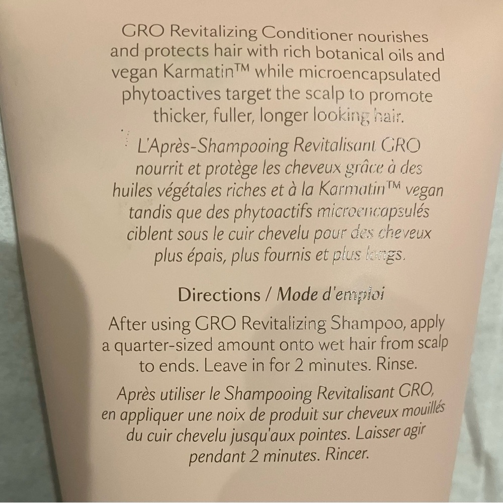 Vegamour GRO revitalizing conditioner, made with Karmatin - Picture 6 of 6